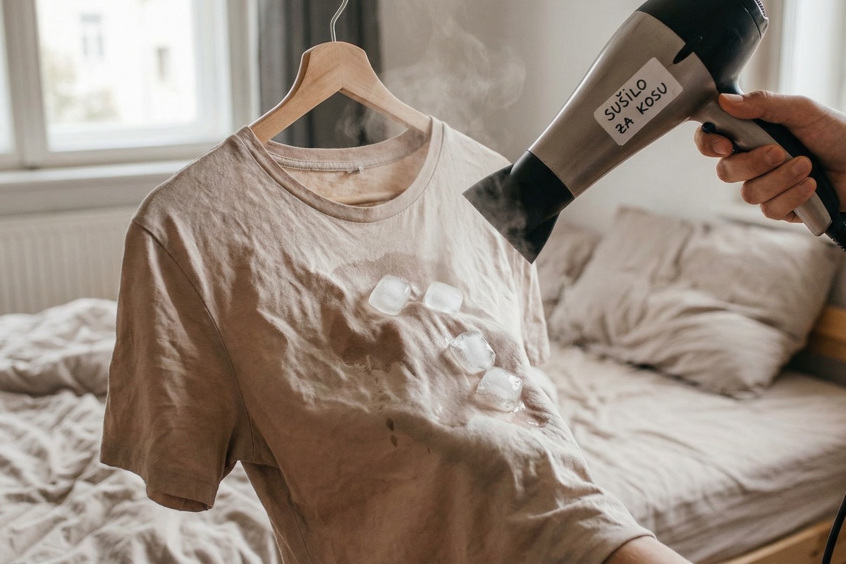 Zbogom, glačalo: kako izravnati zgužvanu majicu bez glačanja uz pomoć sušila za kosu i nekoliko kockica leda