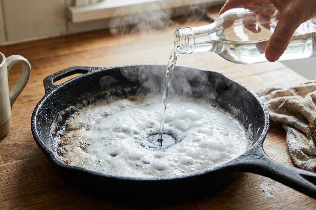 Nemojte ribati tavu satima: prelijte zagorjelo ovom jeftinom mješavinom na 15 minuta i sva će se prljavština sama skinuti kao film detail 1