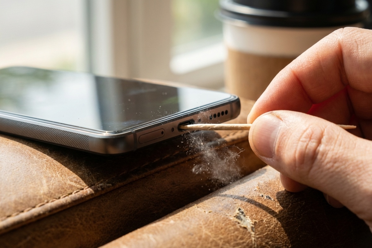 Vaš telefon se počeo sporo puniti, a nije kriva baterija: uzmite običnu čačkalicu i izvedite ovaj postupak za 10 sekundi detail 1