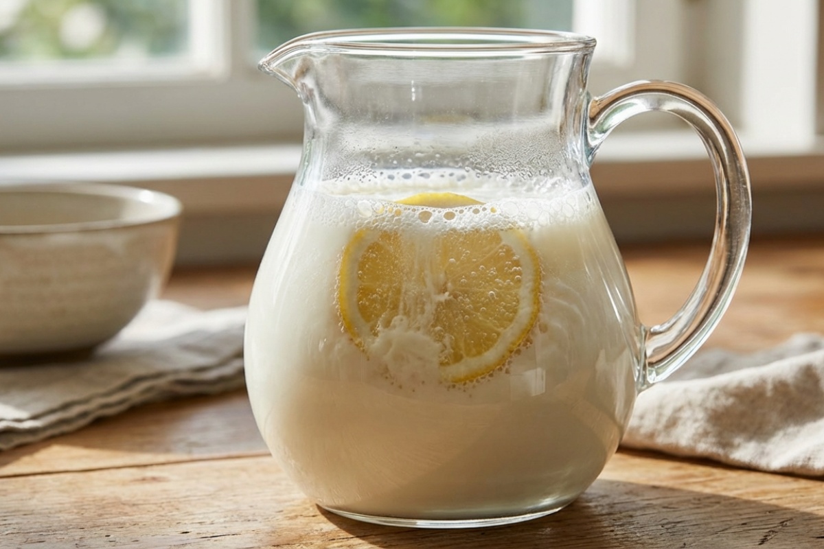 Napravite vlastitu mlaćenicu: samo dodajte sok od limuna u obično mlijeko i ostavite da odstoji 10 minuta (savršeno za palačinke) detail 1