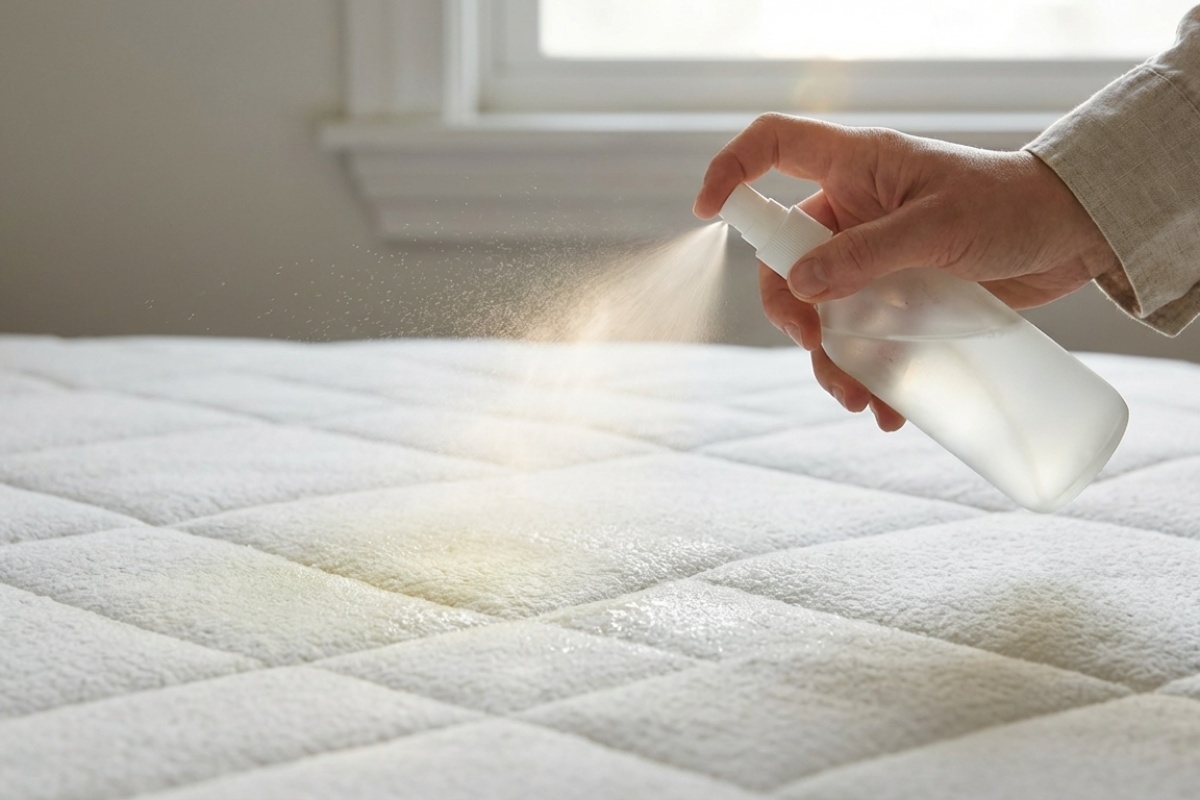 Žute mrlje i miris na madracu ne treba trljati praškom: poprskajte ih ovim jeftinim alkoholom iz raspršivača — i sve će nestati detail 1
