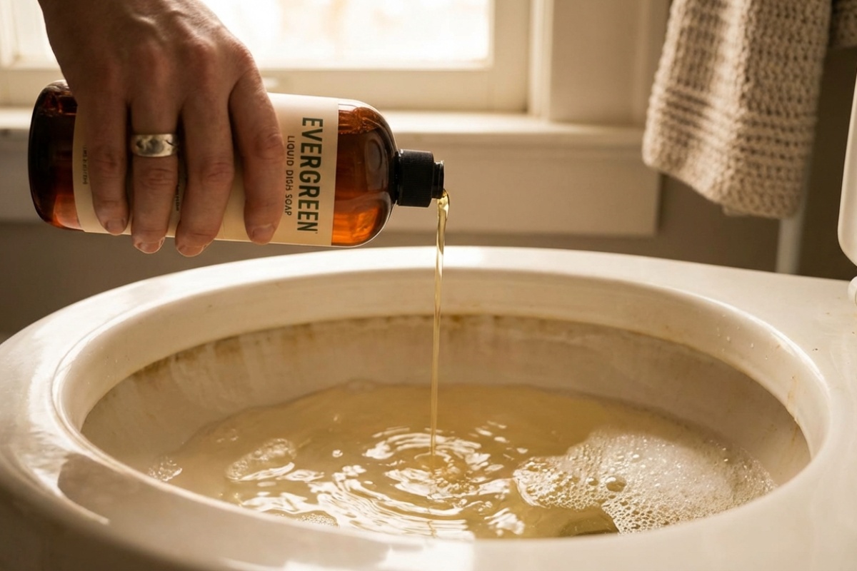 WC školjka začepljena, a nema odčepljivača: ovaj trik s vrućom vodom i sredstvom za pranje posuđa probit će začepljenje za 15 minuta detail 1