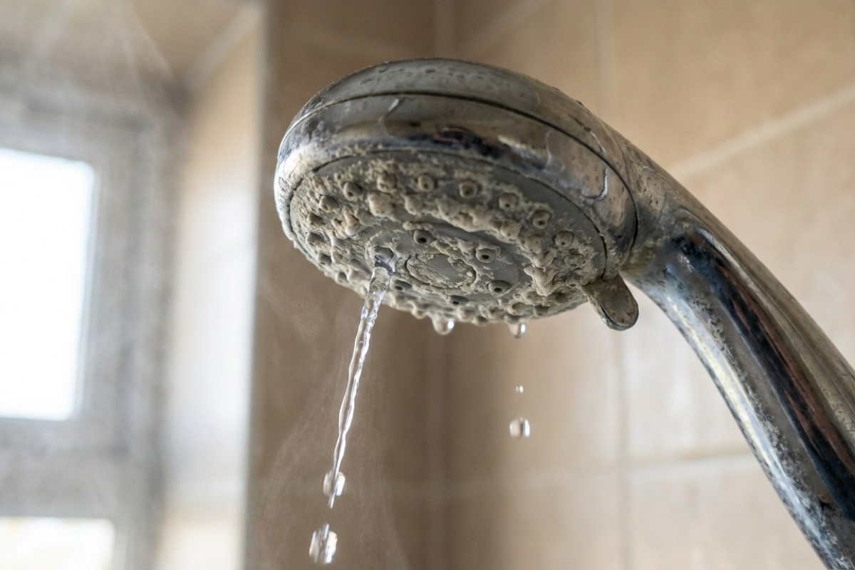 Voda iz tuša jedva teče ne zbog slabog pritiska u cijevima: odvrnite tuš glavu i stavite je preko noći u posudu s ovom otopinom. detail 1