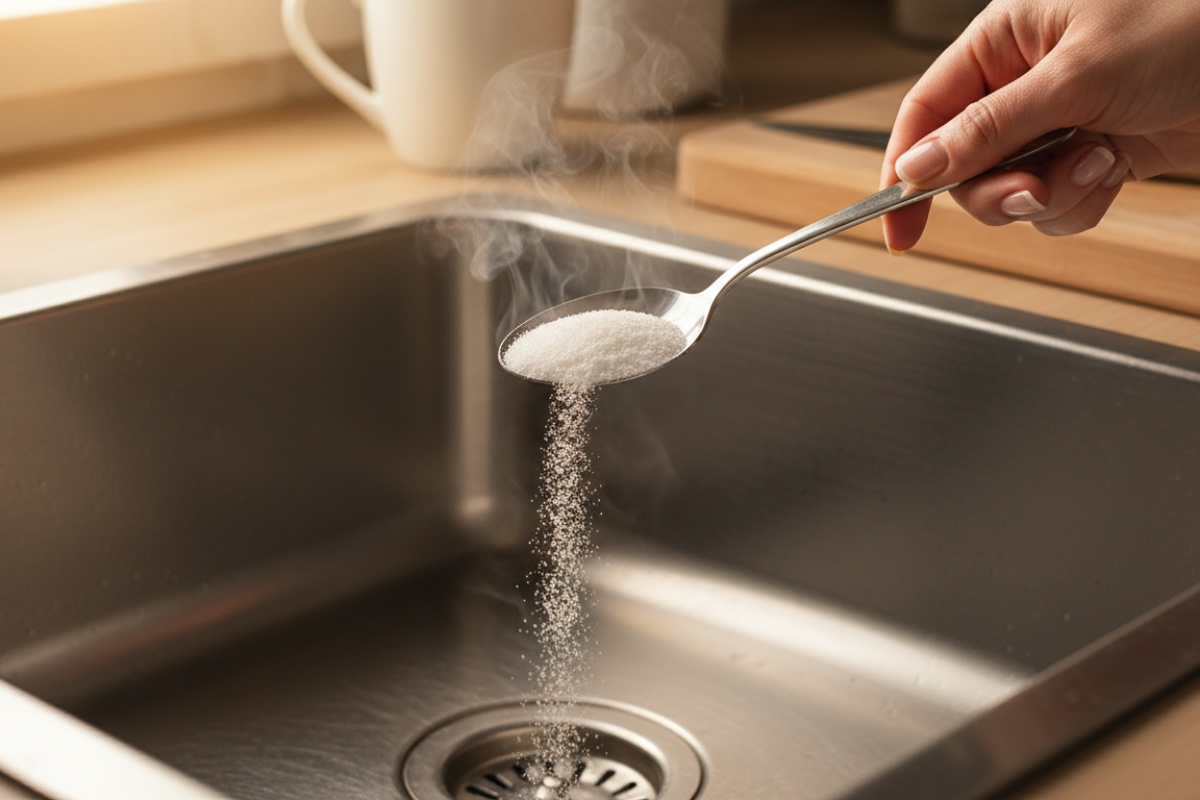 Ulijte u sudoper umjesto sode. Odvod će se odmah odčepiti. detail 1