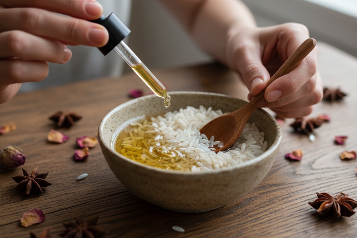 Ulijte dvije žlice i stavite na ormarić u kupaonici. Prekrasan i umirujući miris proširit će se cijelom prostorijom. detail 1