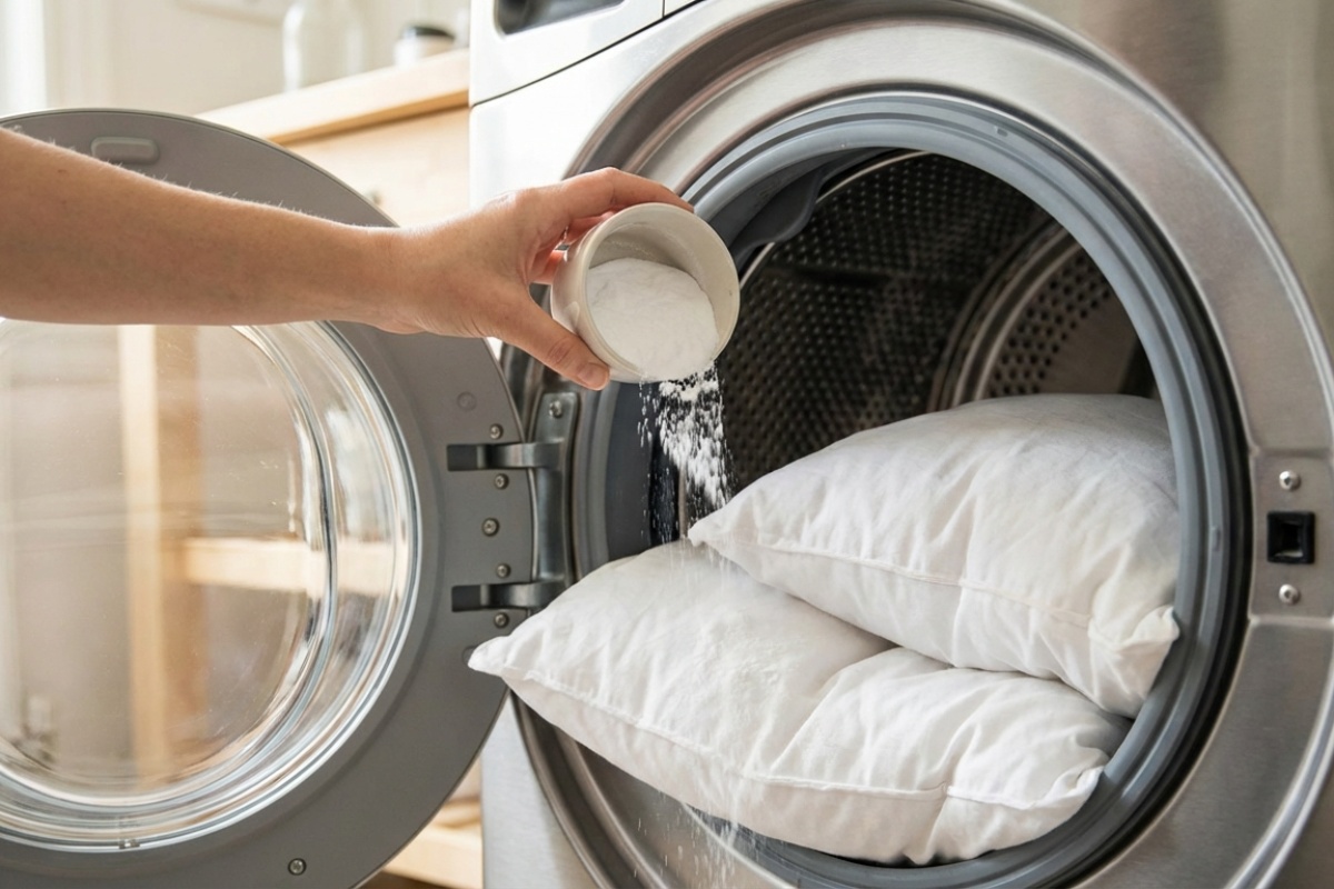 Najlakši način za čišćenje jastuka koristi samo sodu bikarbonu i vodikov peroksid—Evo kako detail 1