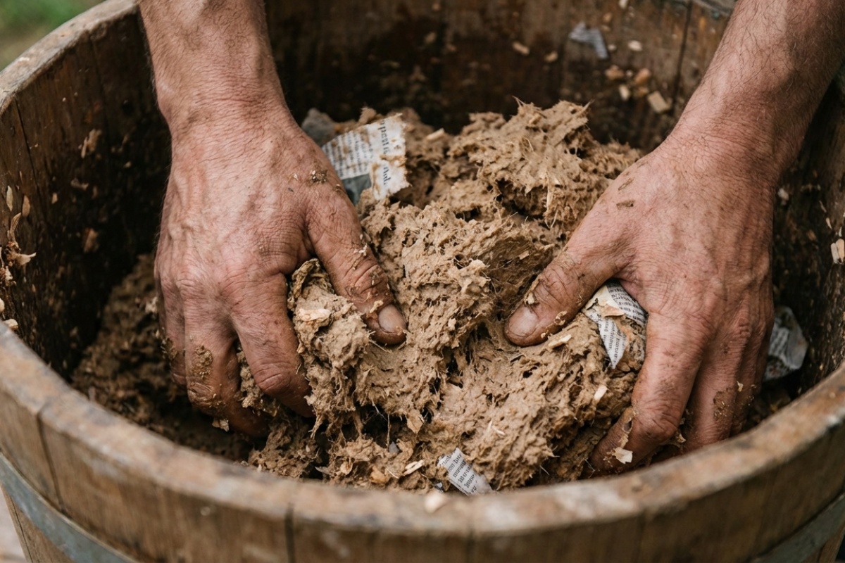 Rade ogrjev od otpada. Jeftin, ekološki i gori satima detail 1
