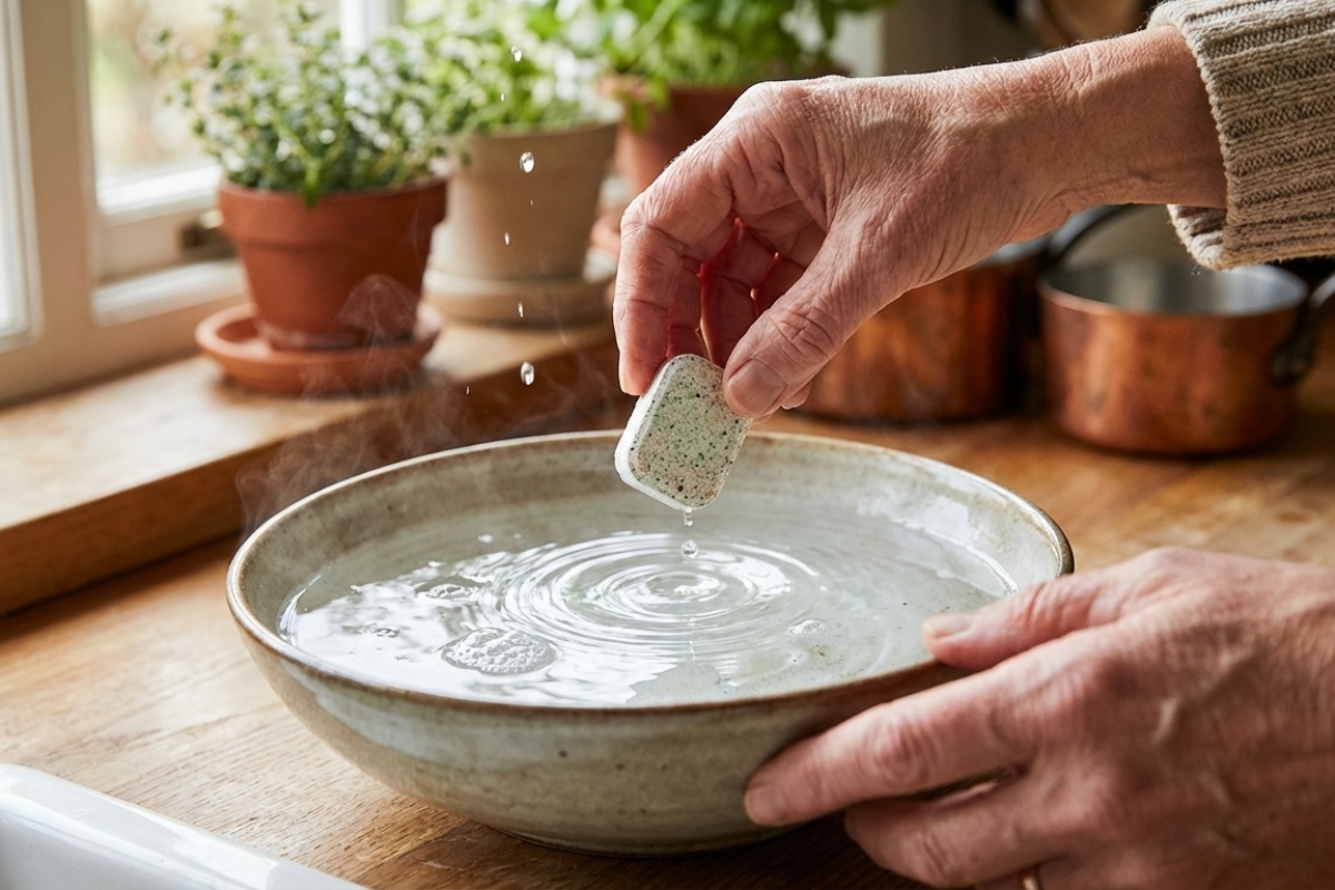 Dovoljna je 1 tableta i topla voda. Prozori će biti kristalno čisti. Bez tragova i razmazane prljavštine. Način za pranje prozora detail 1