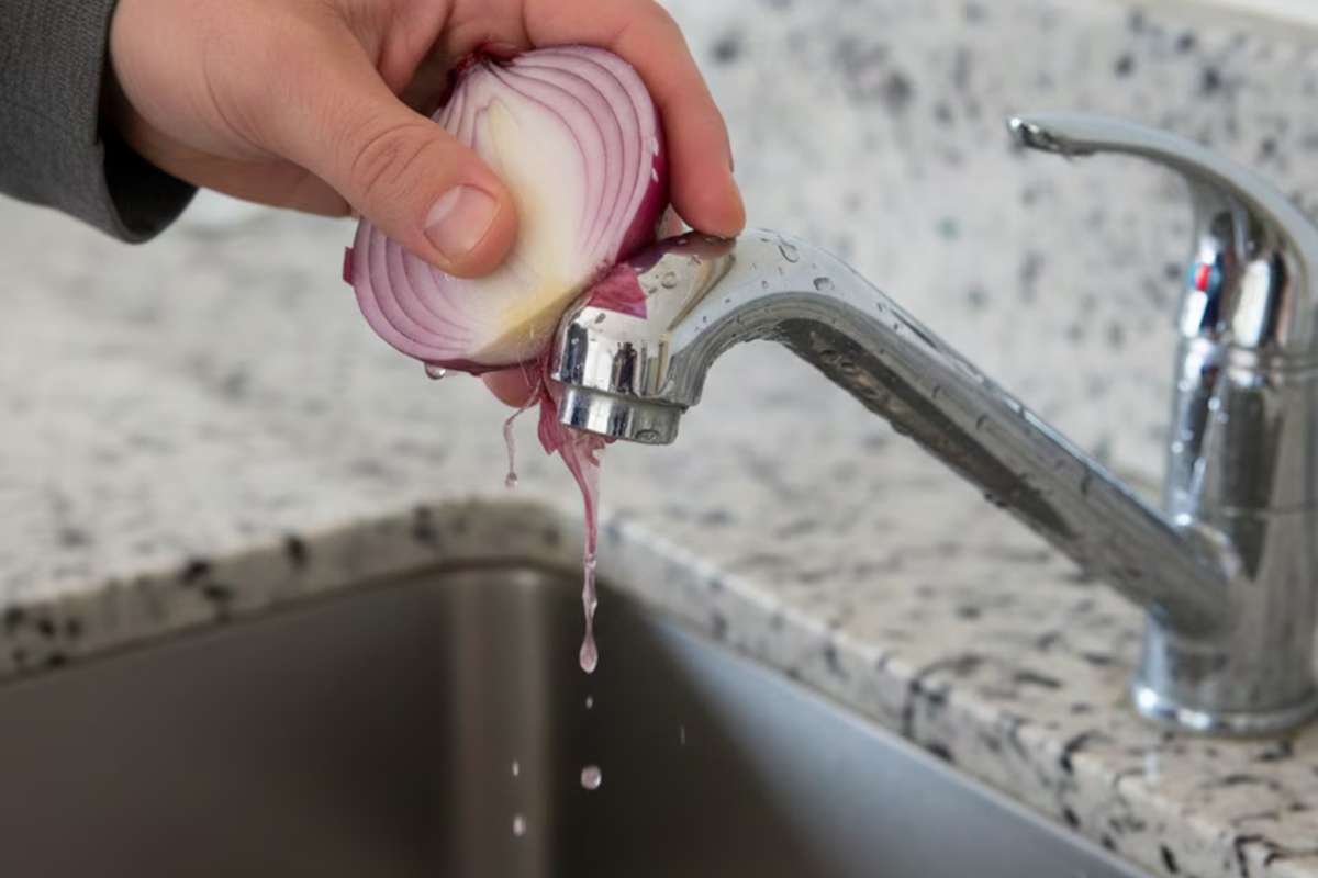Trljanje luka na slavine za vodu: zašto preporučuju da se to radi i čemu služi detail 1