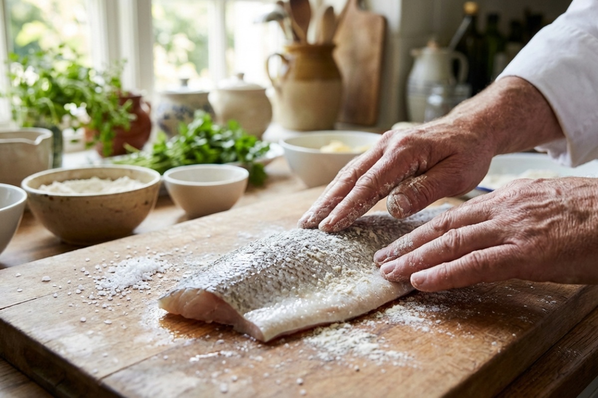 Učinite to s ribom prije stavljanja u tavu. Bit će savršeno hrskava i zlatna detail 1