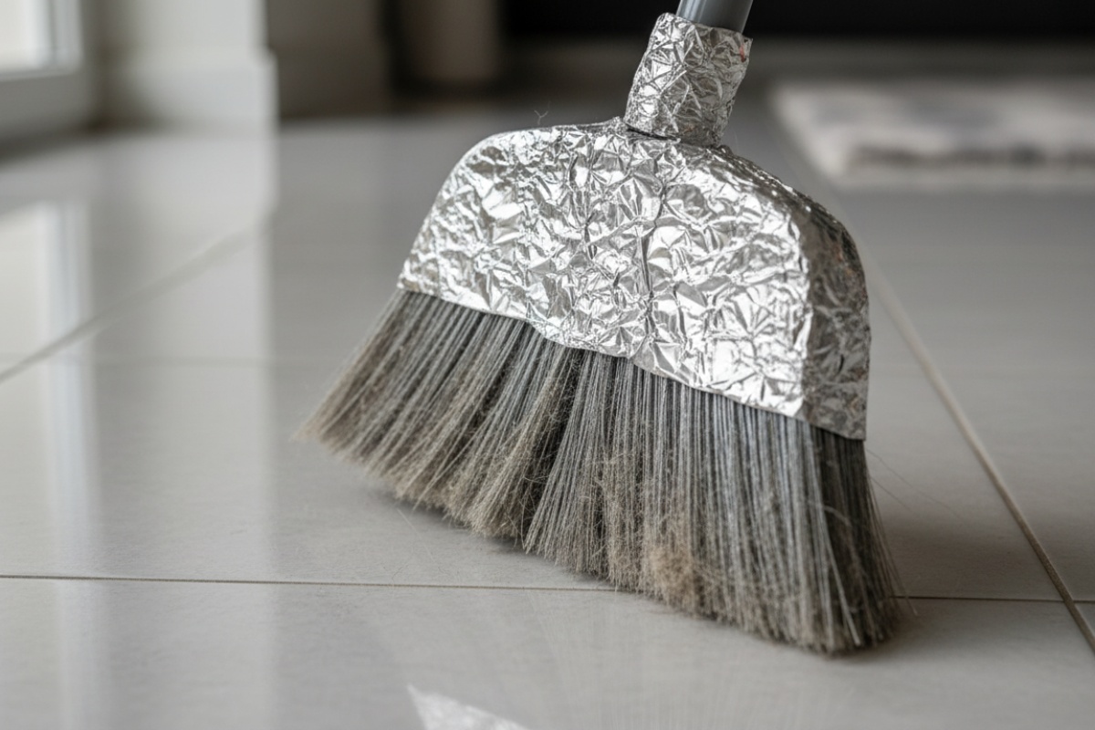 Postavljanje aluminijske folije na metlu: zašto se preporučuje i za što se koristi detail 1