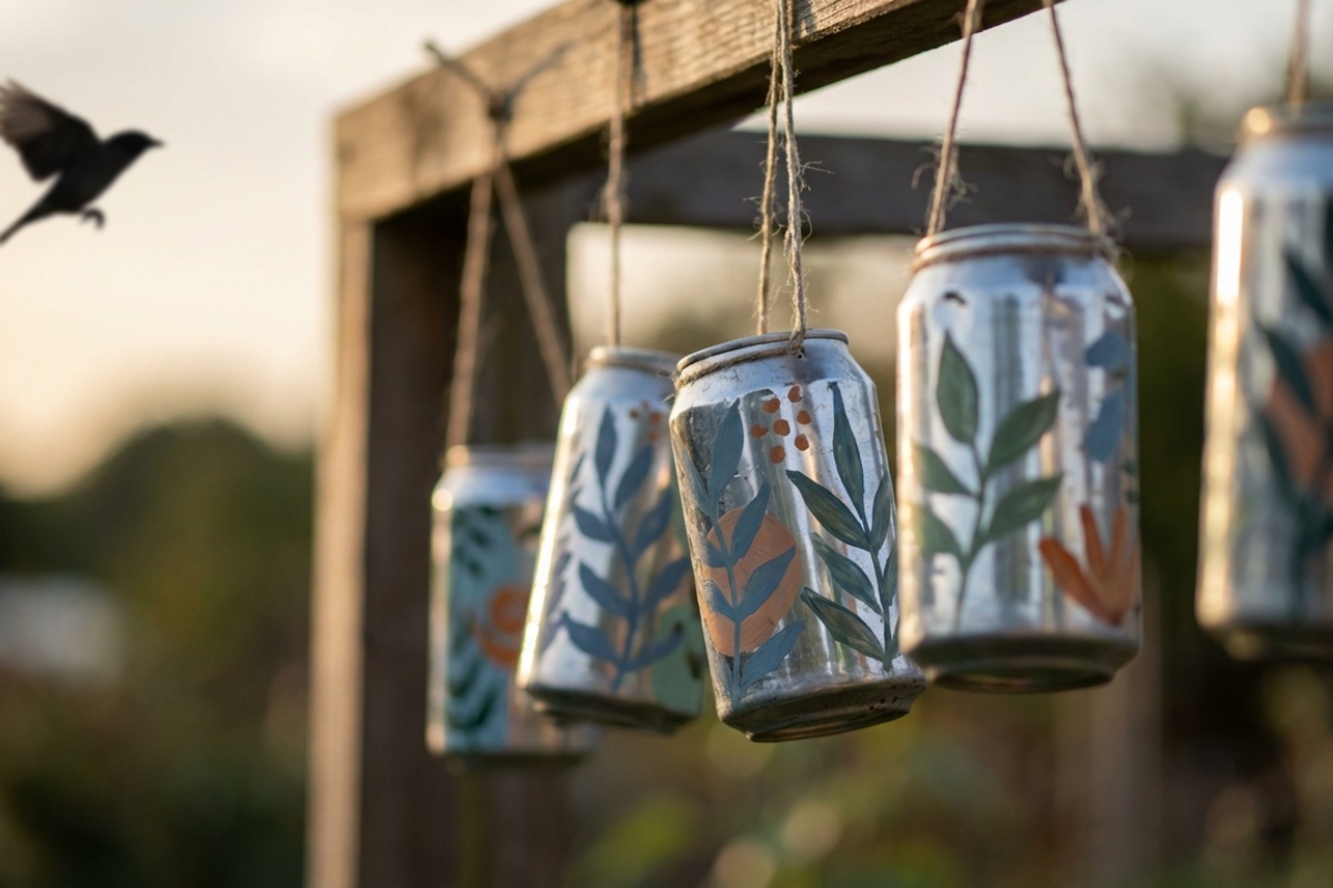 Rijetki to znaju: zašto predlažu postavljanje visećih aluminijskih limenki u vrtu kuća detail 1