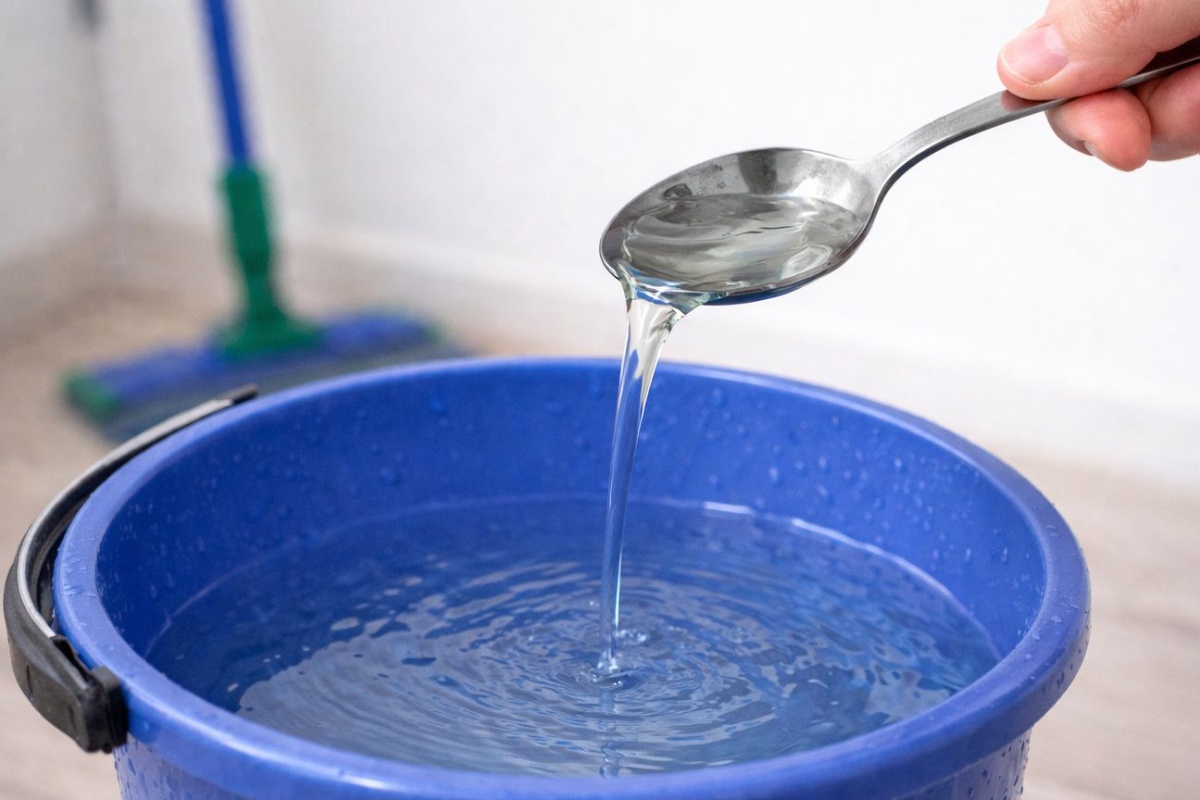 Perem podove, ali ne običnom vodom: dodajem 2 žlice ovoga – sjaj kao u hotelu, a stopala se više ne lijepe detail 1