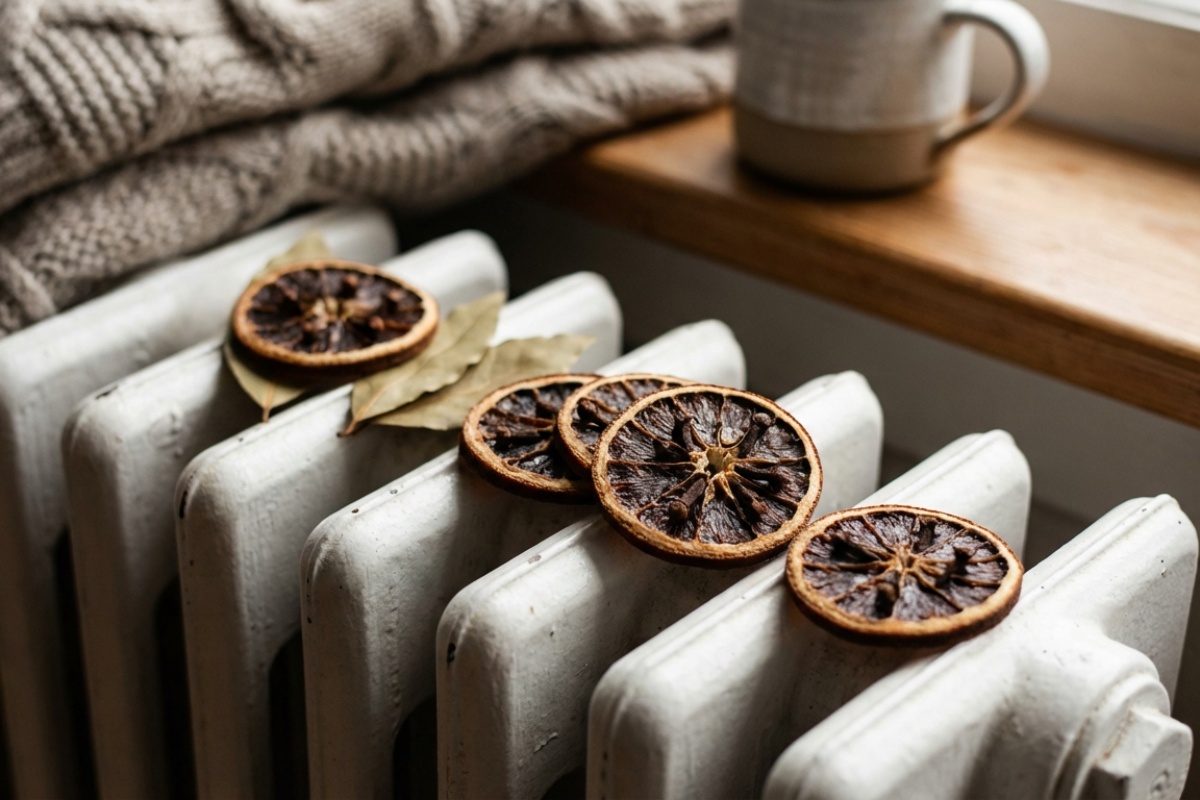 Režem na debele ploške i svake večeri stavljam na vrući radijator. Ujutro cijeli dom miriše, a ukućani se lakše bude. Domaći miris za sobu za zimu detail 1