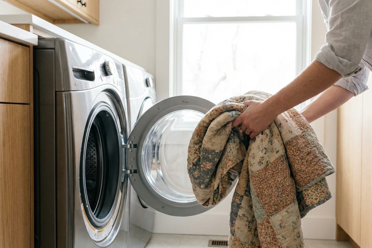 Kako oprati prošiveni prekrivač korak po korak (i sačuvati mu mekoću godinama) detail 1