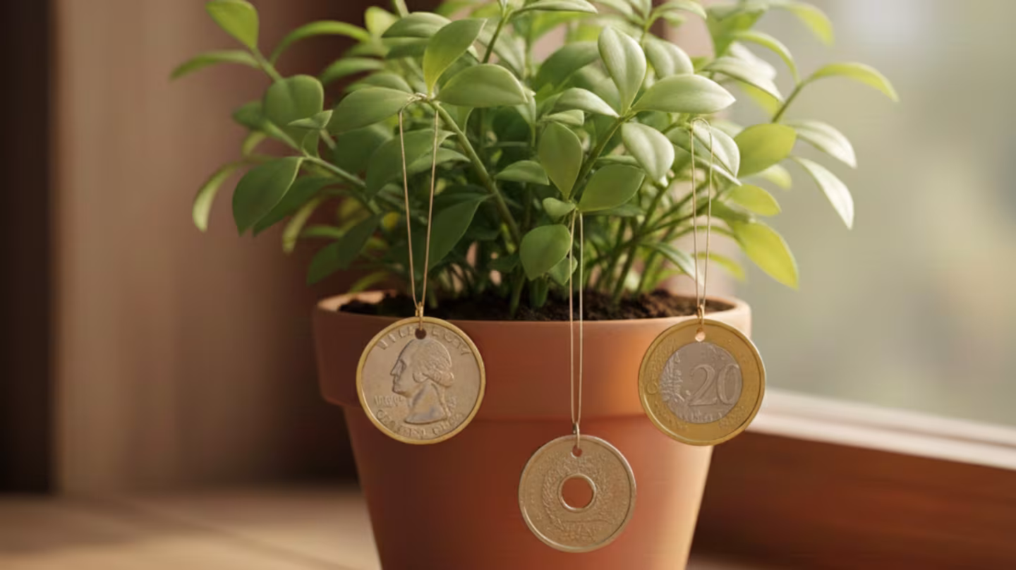 Malo tko zna: zašto preporučuju vješanje kovanica u posude za cvijeće i čemu to služi detail 1