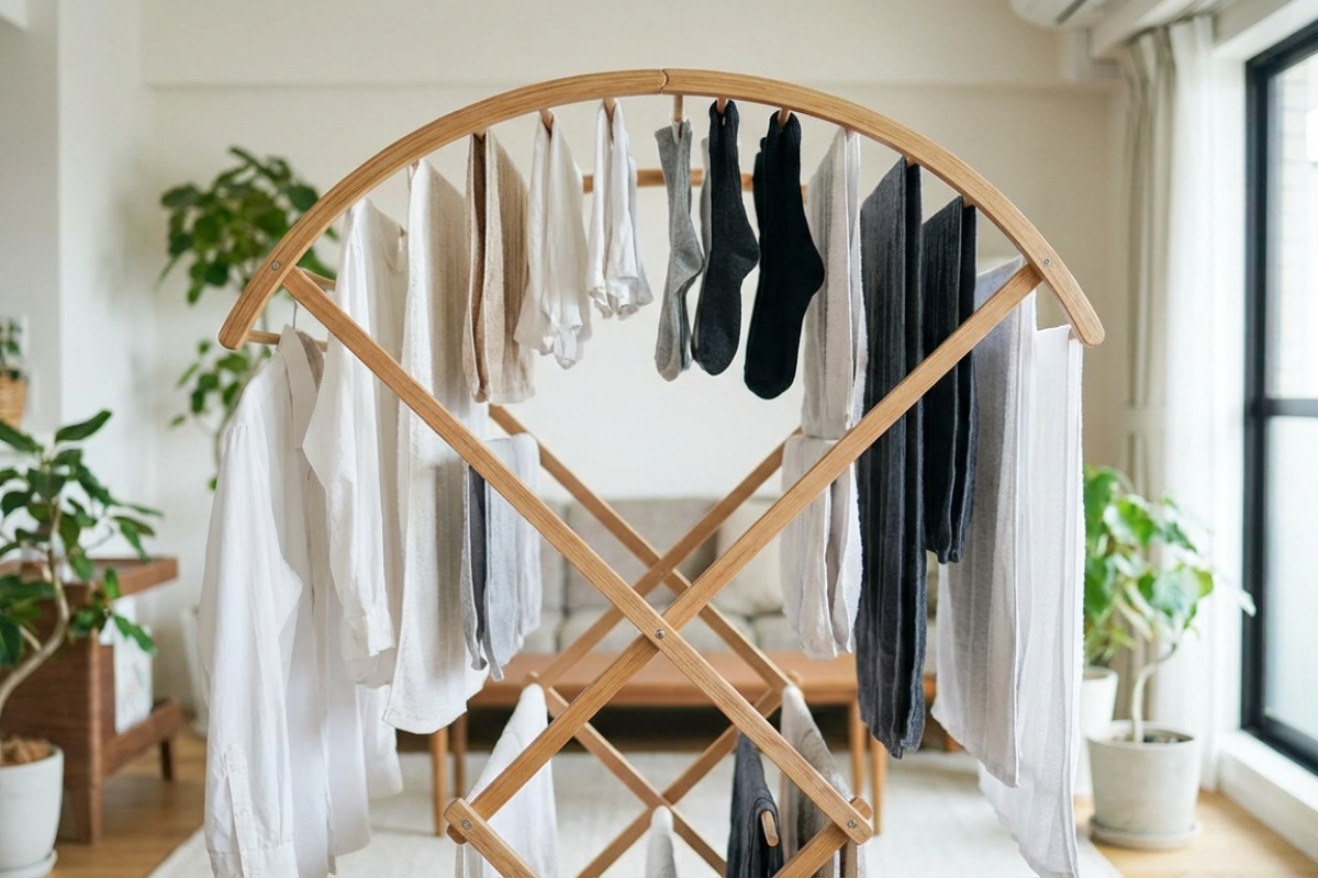 Japanci suše rublje drugačije. Dovoljno je promijeniti redoslijed i odjeća se suši brže detail 1