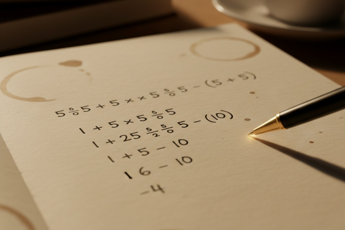 Koliko je 5 ÷ 5 + 5 x 5 ÷ 5 - (5 + 5)?: Matematički zadatak koji testira genijalce detail 2