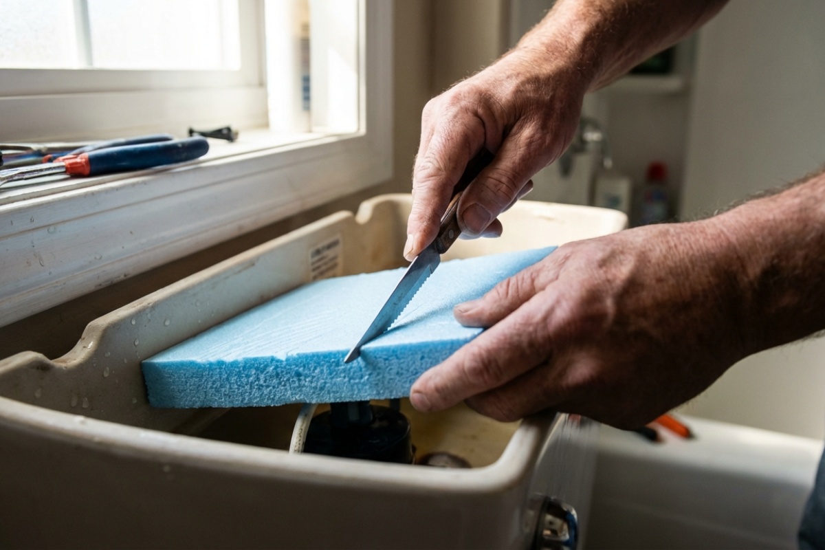 Iz vodokotlića neprestano kaplje kondenzat na pod: jednostavan trik sa stiroporom unutra, koji će problem riješiti zauvijek detail 2