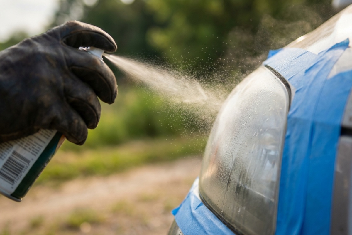 Zamaglena svjetla postat će kao nova za 2 minute: tajna preprodavača automobila koji koriste sredstvo protiv insekata za poliranje detail 2