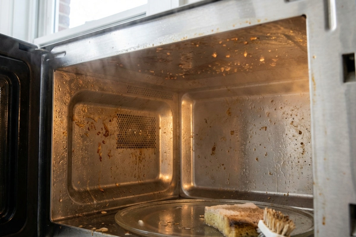 Osušena mast u mikrovalnoj pećnici otići će sama bez ribanja: jednostavno stavite unutra zdjelu s vodom i ovim citrusom na 5 minuta detail 2