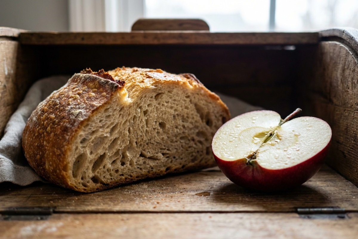 Kruh u krušnoj kutiji neće dugo ostati ustajao ako pored njega stavite polovicu ovog svježeg voća. detail 2