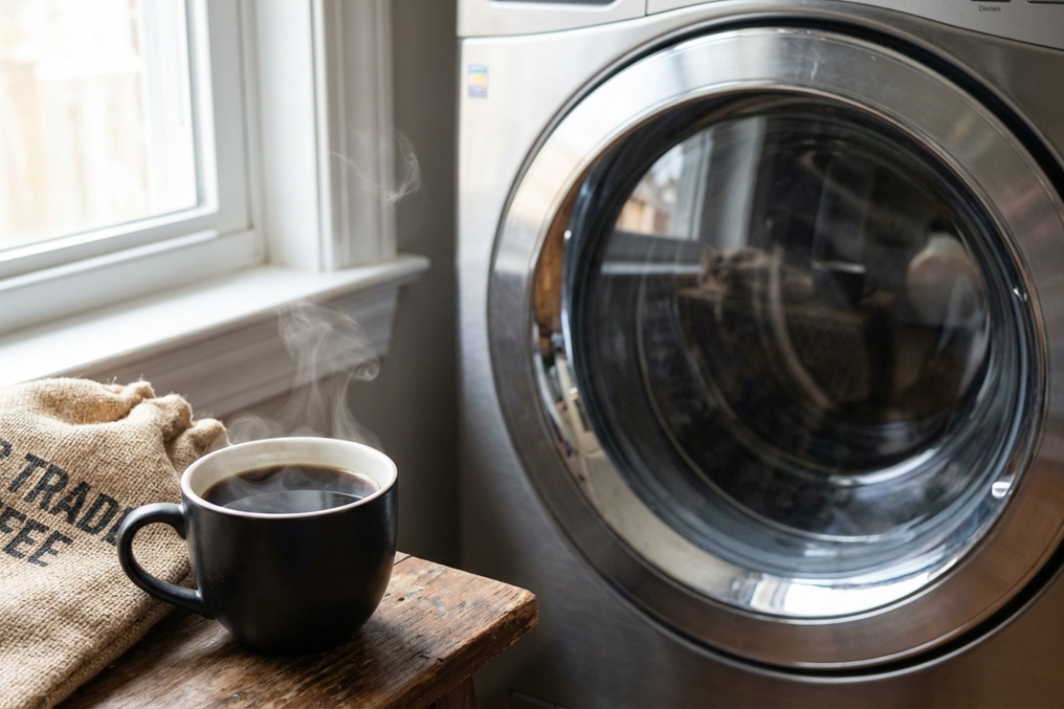 Crne stvari prestat će sivjeti nakon pranja: dodajte šalicu jake crne kave u odjeljak za ispiranje detail 2