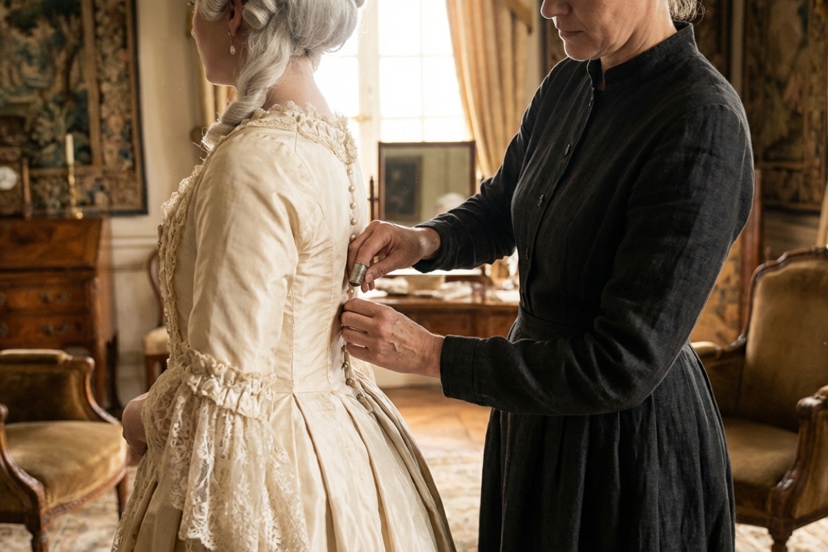 Zašto su gumbi na muškim i ženskim košuljama prišiveni na različitim stranama: povijesna činjenica povezana sa slugama i oružjem detail 2