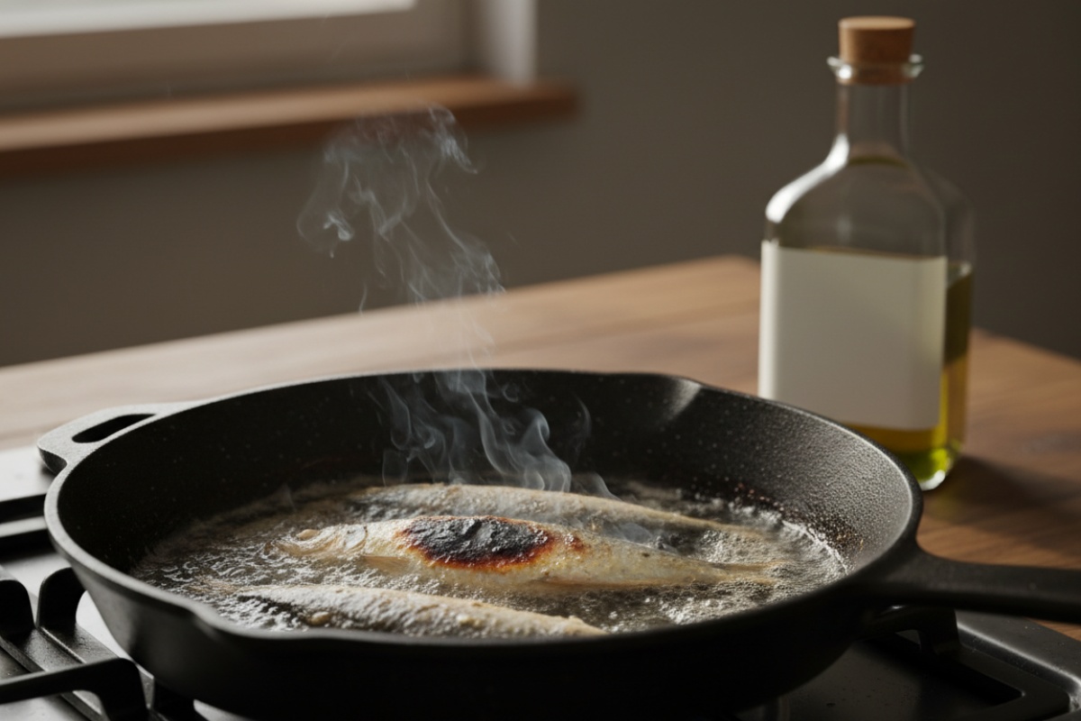 Nije bistreni maslac niti maslinovo ulje. Božićne ribe pržim samo na jednoj masti i ispadnu savršene. detail 2