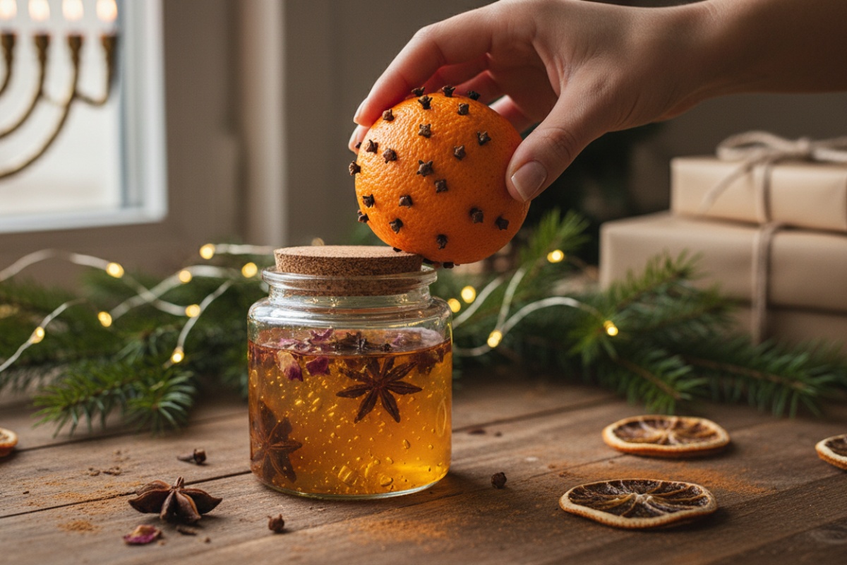 Iscijedite, uspite 4 žlice i stavite na stolić u dnevnoj sobi. Božićni miris odmah se širi cijelim stanom. Miris za dom za blagdane detail 2