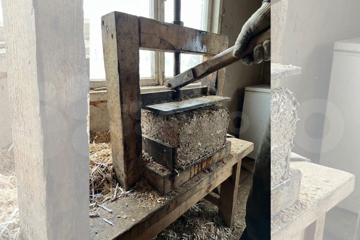 Rade ogrjev od otpada. Jeftin, ekološki i gori satima detail 2