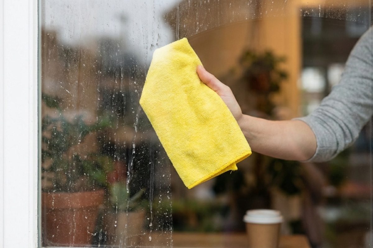 Dovoljna je 1 tableta i topla voda. Prozori će biti kristalno čisti. Bez tragova i razmazane prljavštine. Način za pranje prozora detail 2