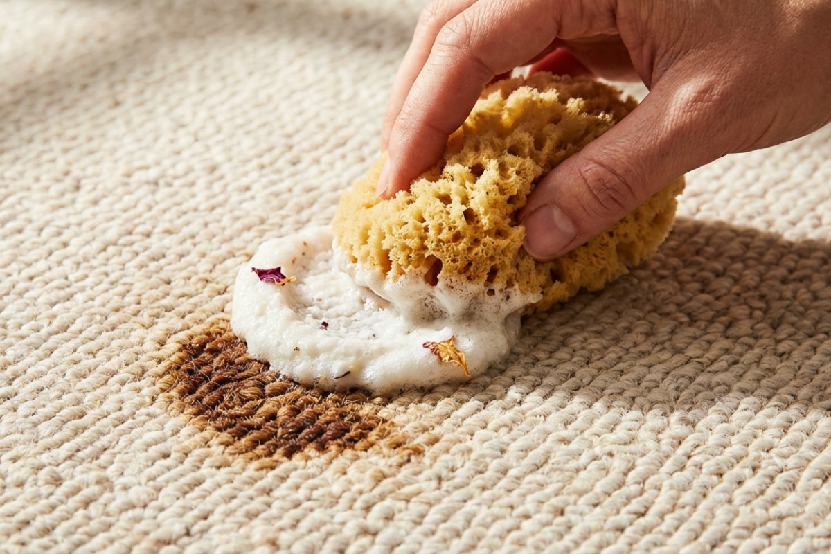 Ovaj trik djeluje bolje od profesionalnih kemikalija. Čist tepih za 20 minuta detail 2