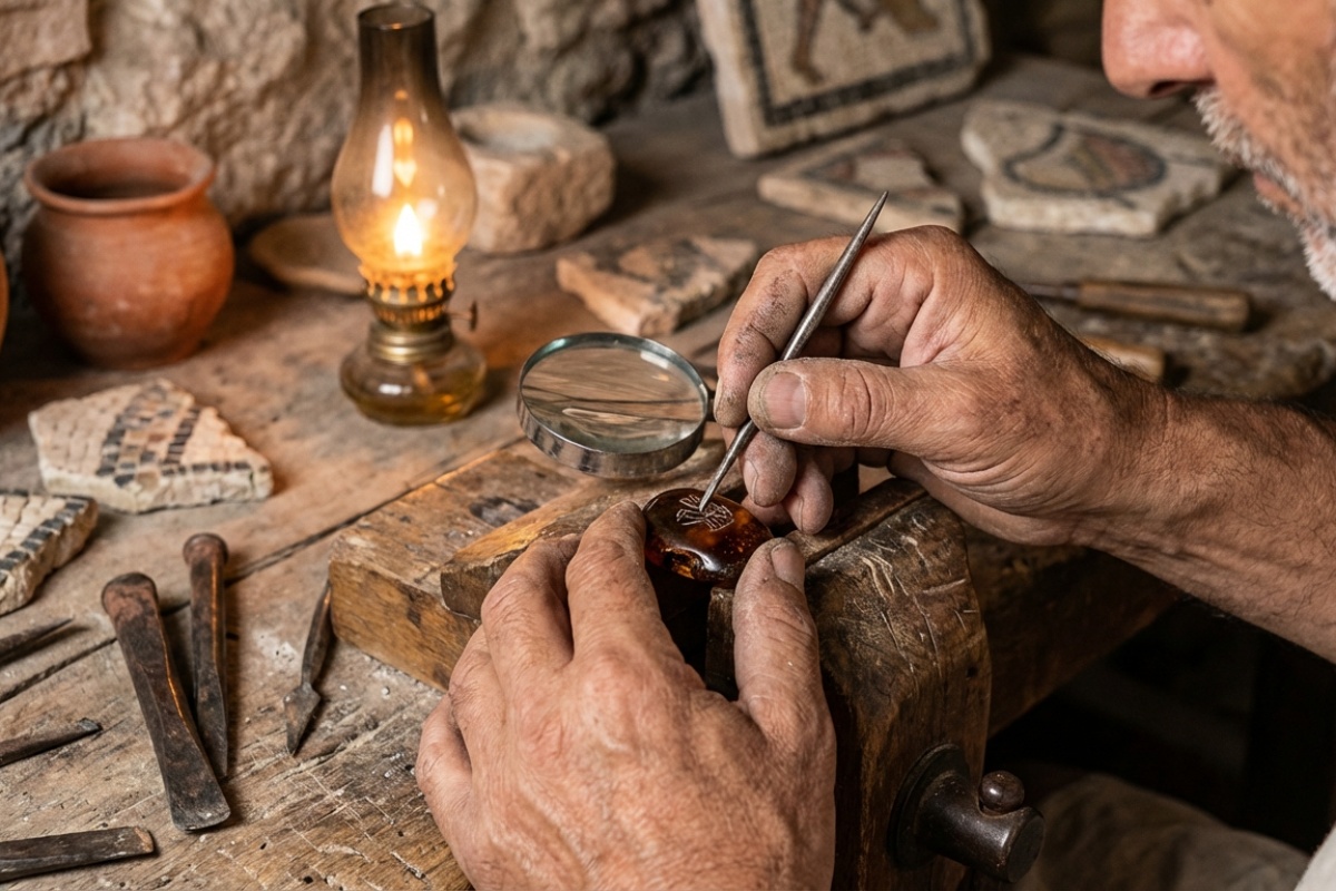 1,5 centimetra povijesti. U Austriji otkrili jedinstven artefakt — kameju od oniksa s prikazom Meduze Gorgone detail 2