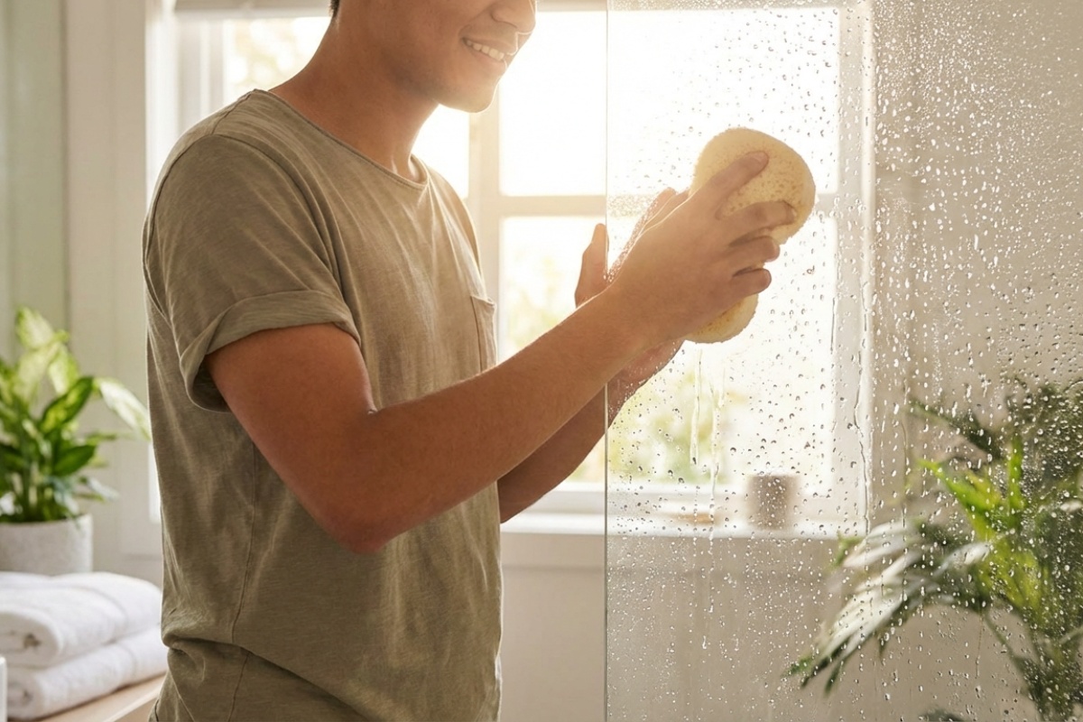 Pripremite ovu otopinu – i vrata tuš kabine će sjajiti. Trikovi kako se riješiti tragova sapuna detail 2