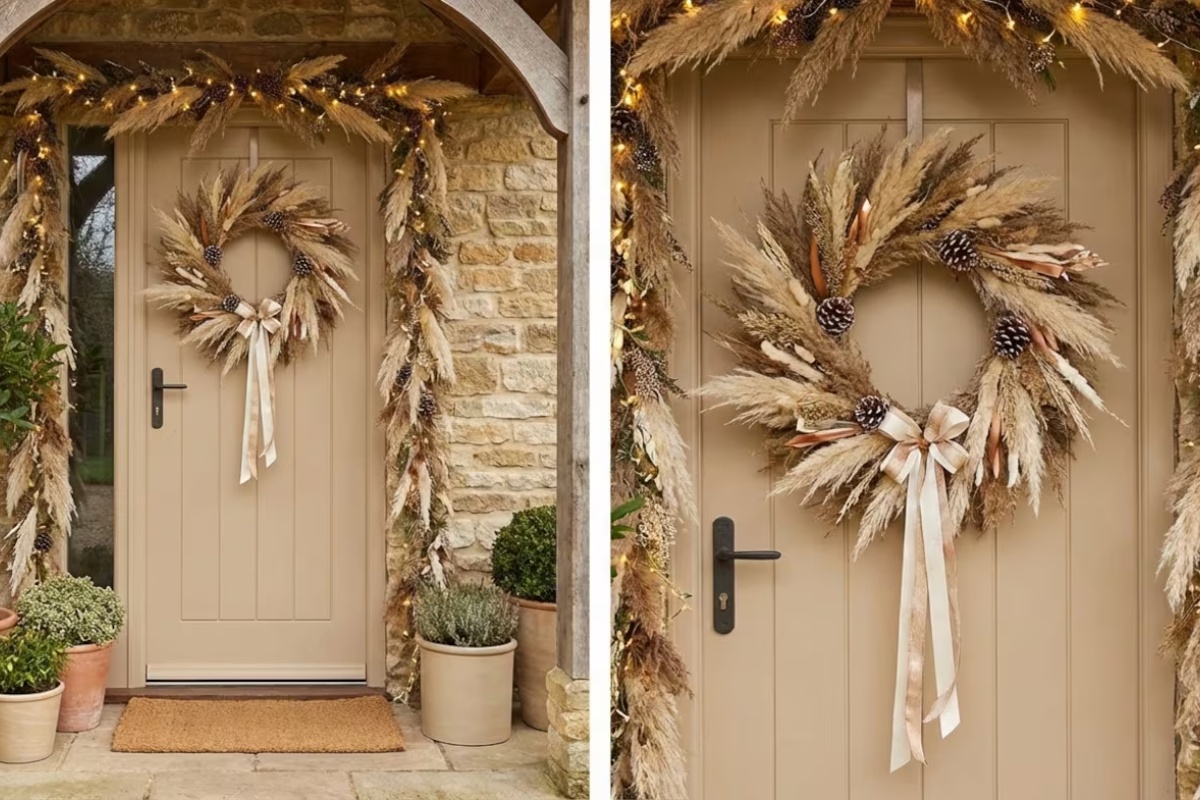 Ni crvena ni zelena na ulaznim vratima za Božić: boja koja je trend 2025. godine detail 2