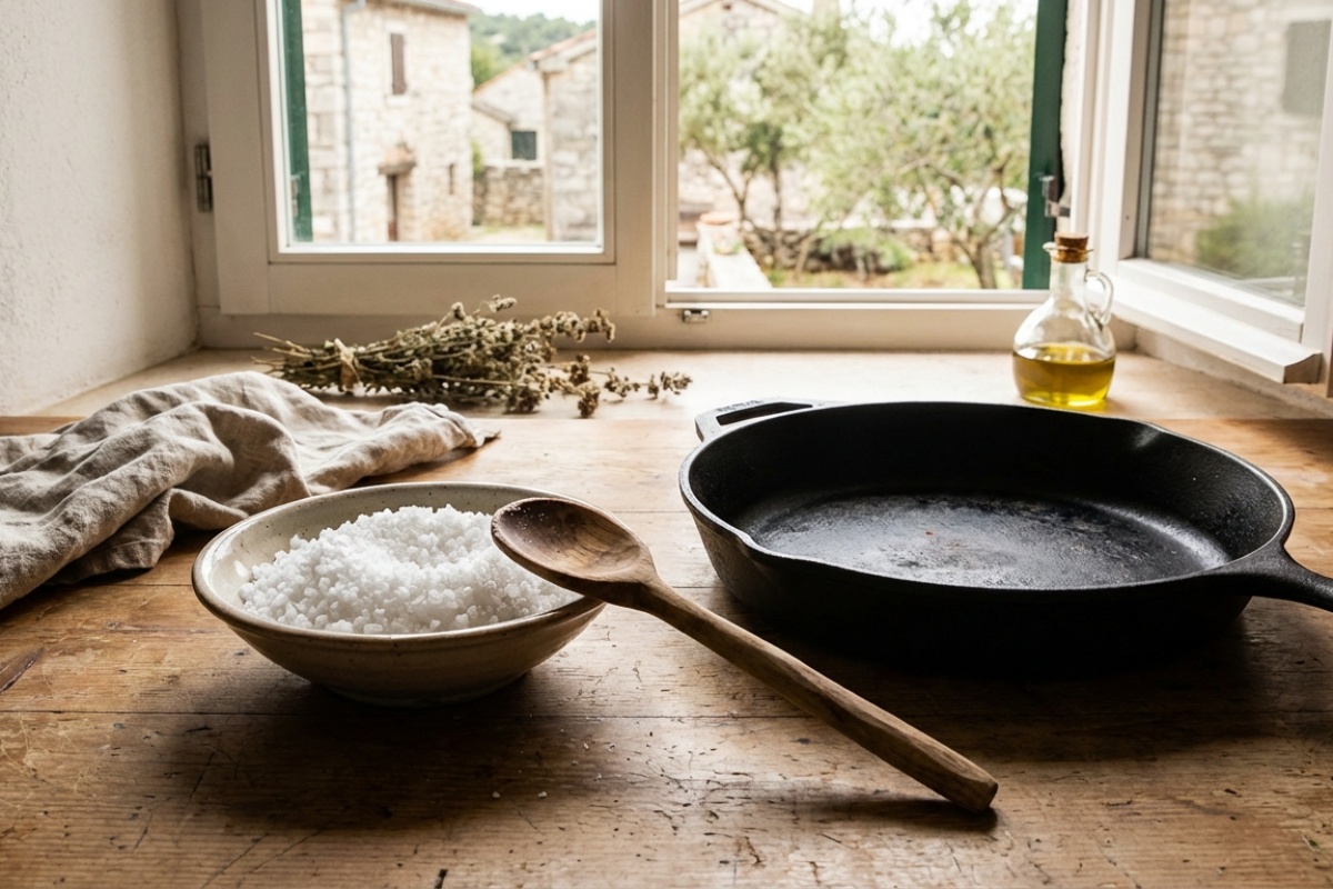 Pospi solju masnu tavu – prije pranja ćeš se šokirati detail 2