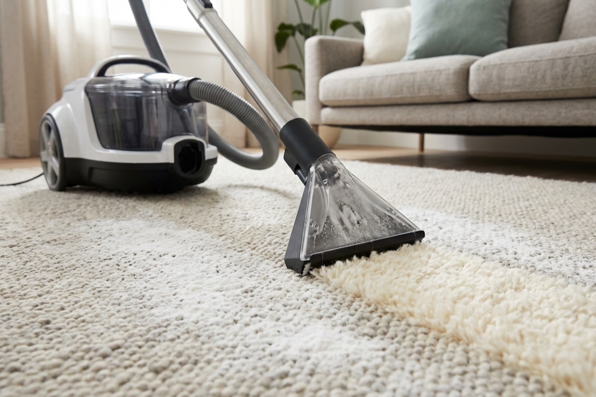 Podignula sam dlačice na utabanom tepihu i osvježila miris: trebala mi je 1 pakiranje sode – učinak je bolji od kemijskog čišćenja detail 2