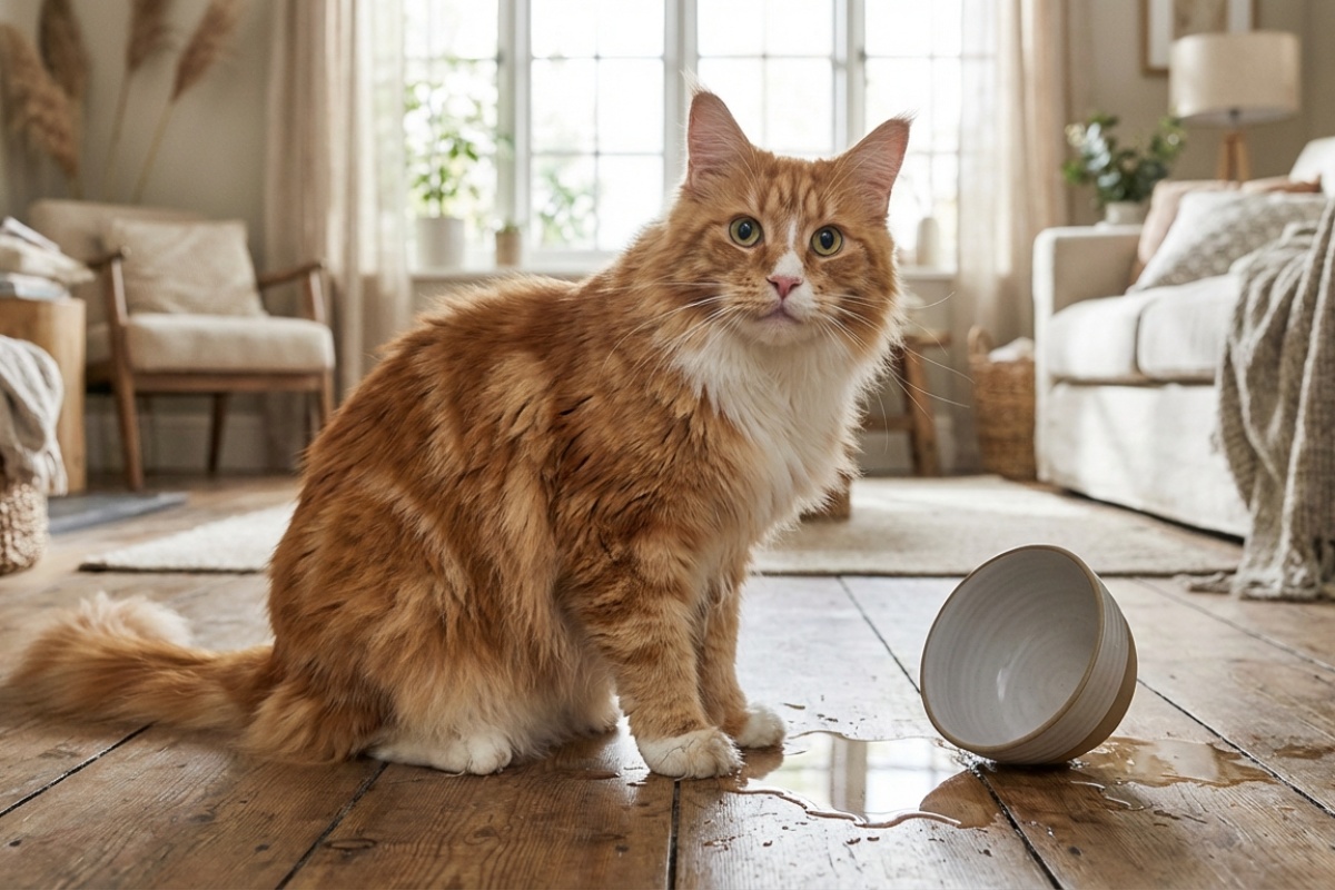 Zašto mačka prevrće zdjelicu s vodom: Veterinari navode 5 razloga detail 2