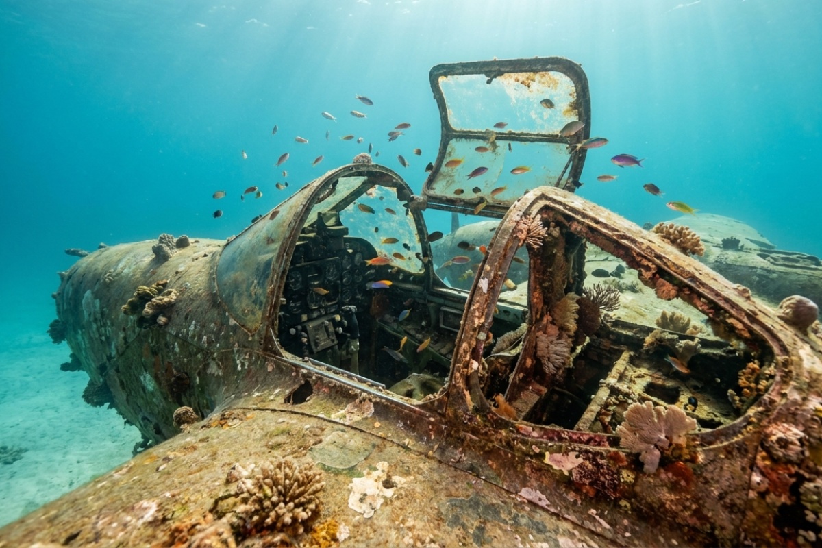 Leži dva metra pod vodom. Olupina iz Drugog svjetskog rata privlači turiste detail 2