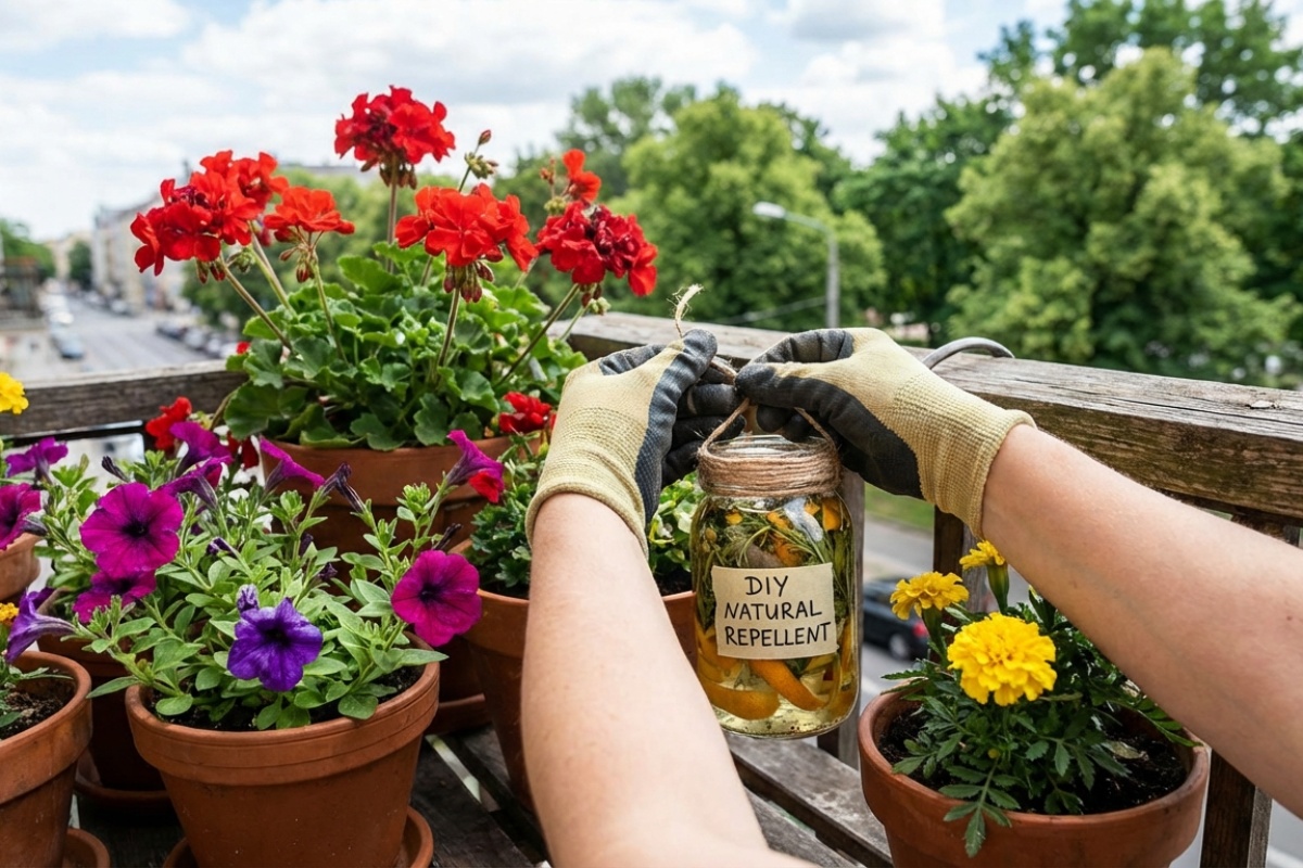 Vješanje boca s vodom i octom na balkon: zašto se preporučuje i čemu služi detail 2