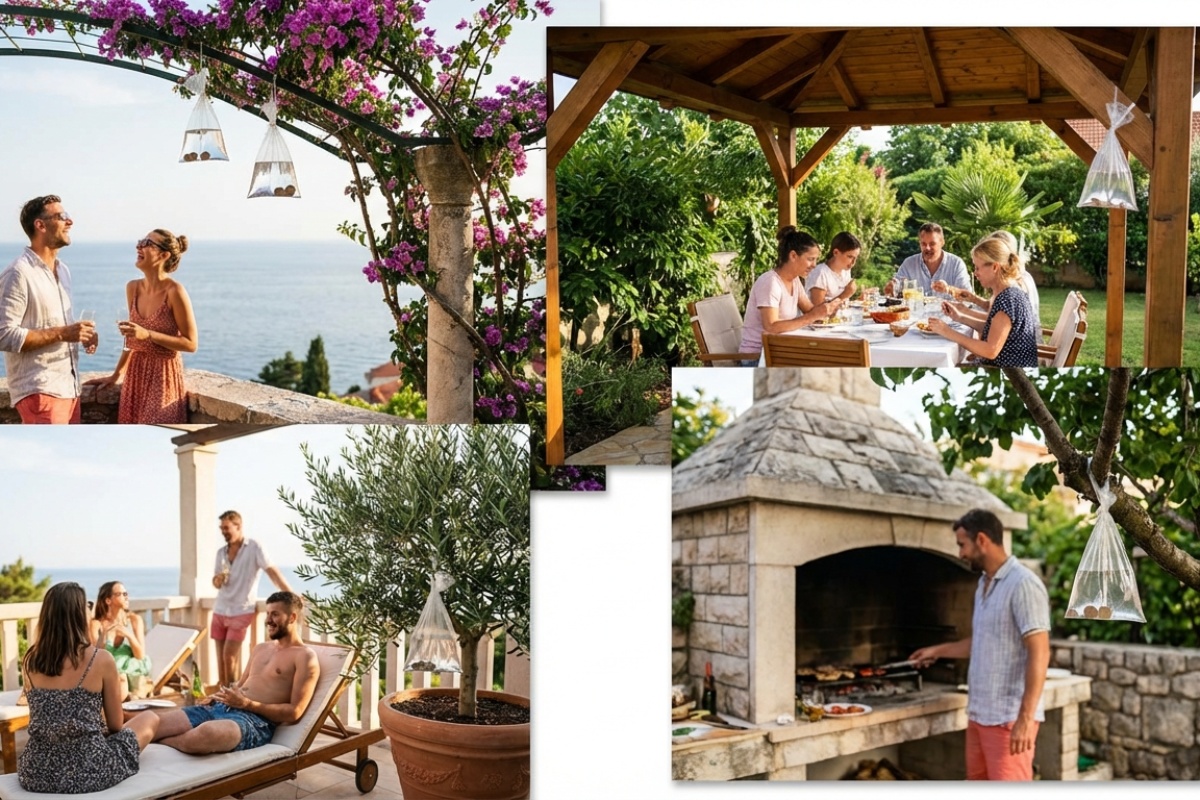 Muhe i komarci zaobilazit će vašu verandu u širokom luku: objesite prozirnu vrećicu s vodom i nekoliko novčića unutra detail 3