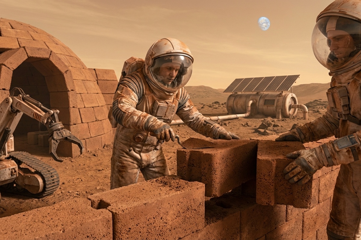 U našoj opsesiji teraformiranjem Marsa, pronašli smo dvije bakterije: jedna stvara cement, druga je štiti detail 3