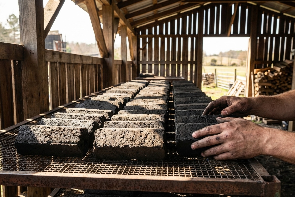 Rade ogrjev od otpada. Jeftin, ekološki i gori satima detail 3