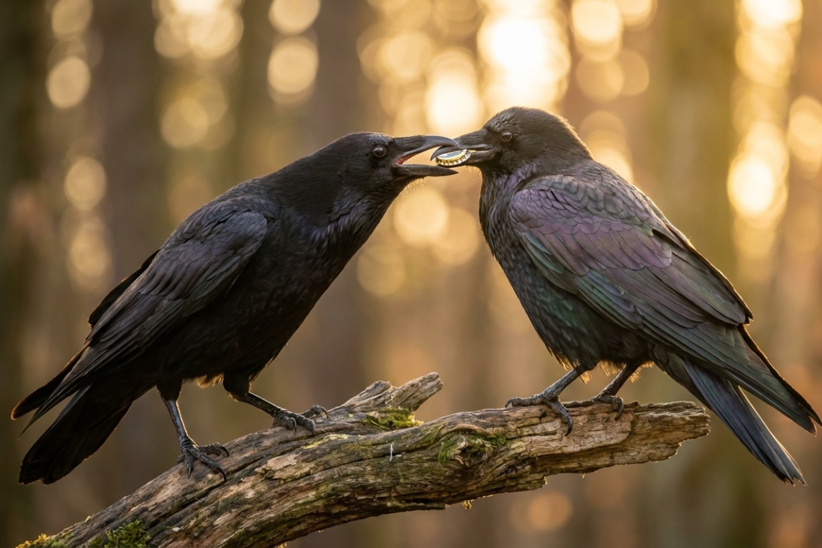Stotine vrana na nebu prije zalaska sunca: zašto lete visoko upravo zimi detail 3