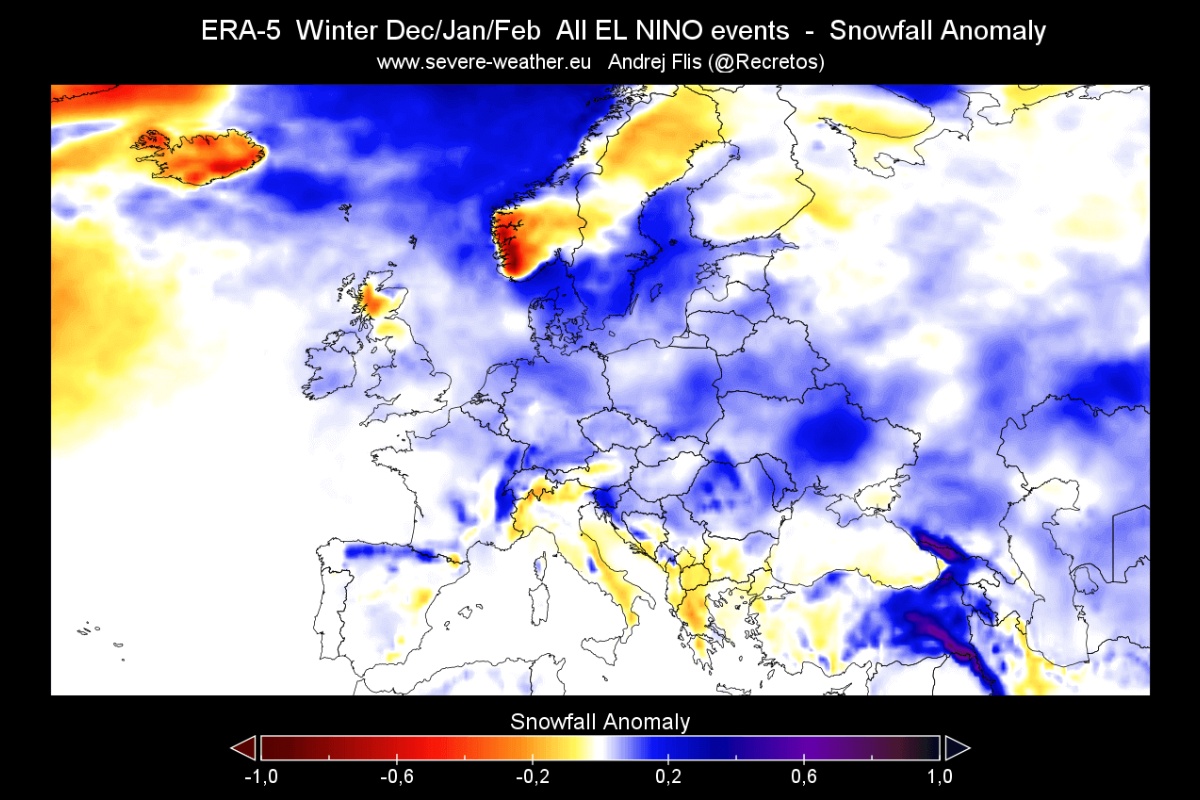 El Niño će uzrokovati kaos već ove zime. Meteorolozi upozoravaju na snijeg i mraz detail 3