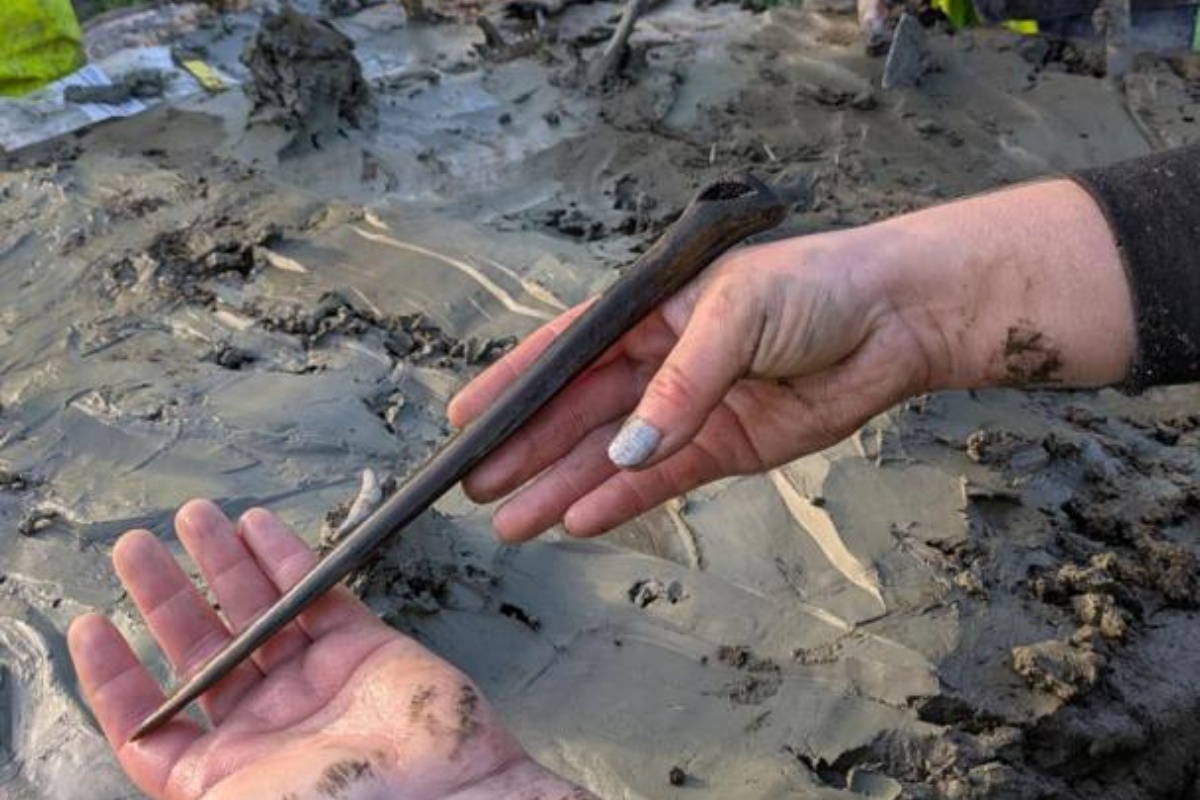 Snažan pas pokopan prije 5.000 godina u švedskom jezeru uz bodež od 25 centimetara izrađen od kosti losa ili jelena detail 3