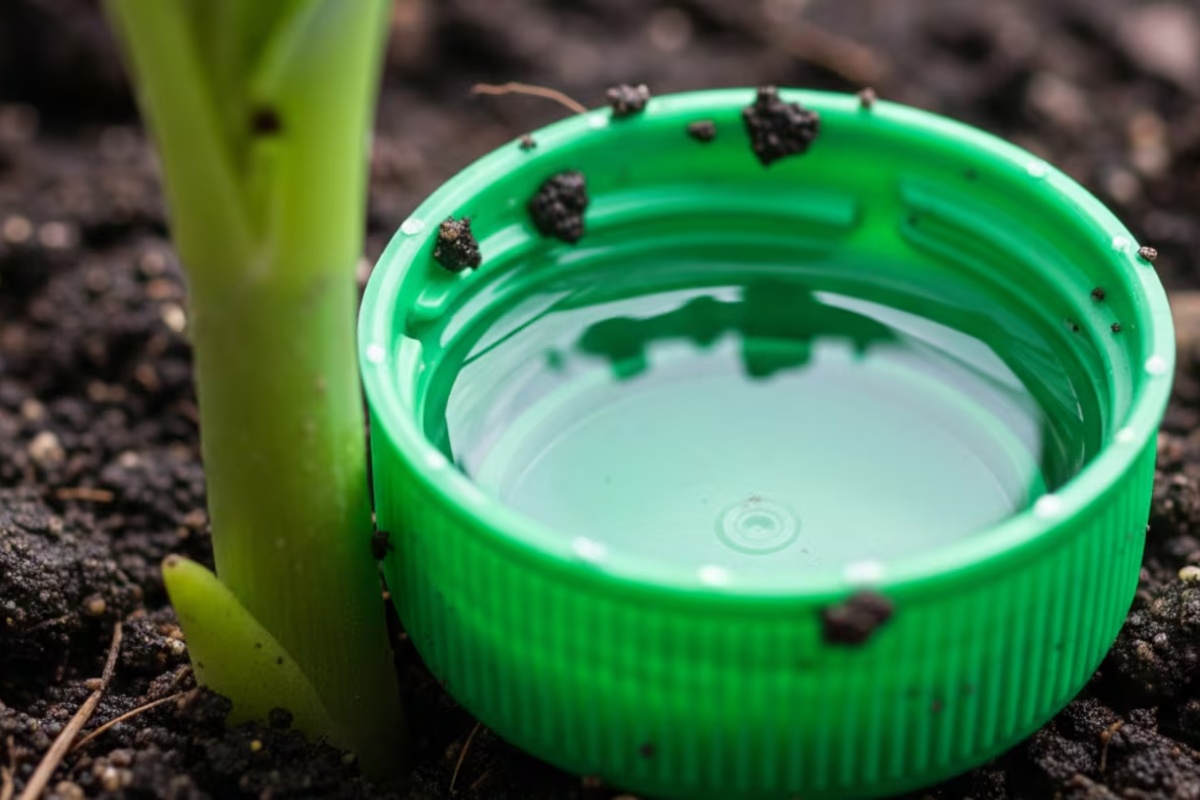 Stavljanje čepa s uljem uz stabljiku biljke: čemu služi