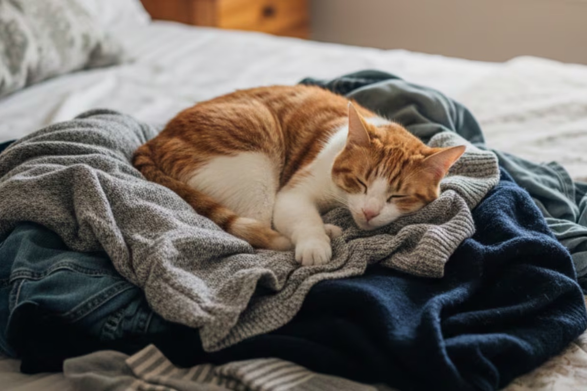 Ostavljanje odjeće s vašim mirisom na mjestu gdje mačka spava: čemu služi i u kojim situacijama pomaže detail 1